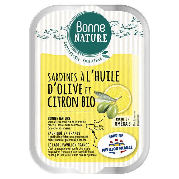 Sardines à l'huile d'olive et citron 115g