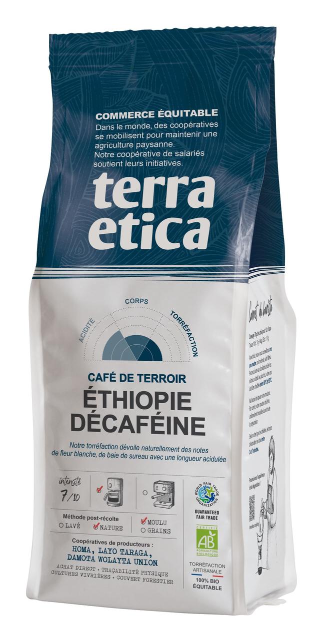 Décaféiné moulu sans solvant Ethiopie 250g