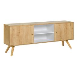 Buffet bas 2 portes avec étagère centrale L179,5 cm - NATURE