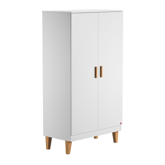 Armoire 2 Portes 2 Étagères, 1 Penderie L100 x H186 cm - Lounge