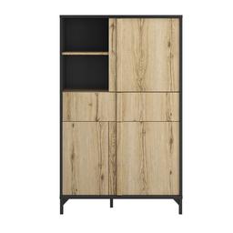 Buffet haut 3 portes 1 tiroir Esteban- L94 x H153 x P41 cm