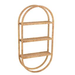 Etagere Murale Ovale 3 Planches pliable Rotin Naturel