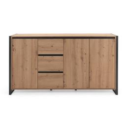 Buffet Bas 3 portes 3 tiroirs L160 cm - DENVER