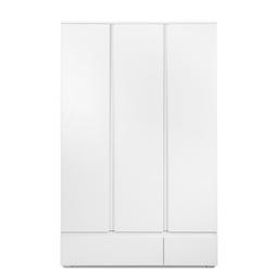 Armoire 3 portes 2 tiroirs blanc - L120 x H191cm