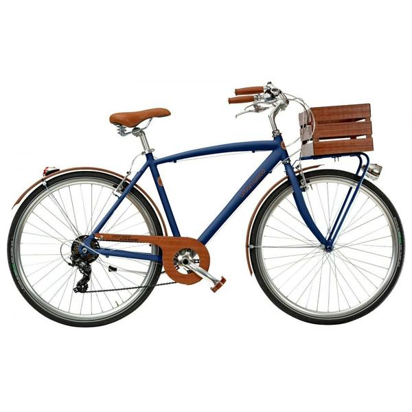 VELO URBAN WOOD 28 HOMME 7V ALU BLEU H52