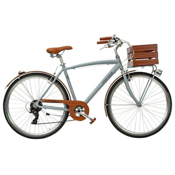 VELO URBAN WOOD 28 HOMME 7V ALU GRIS H52