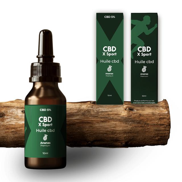 Huile CBD Broad Spectrum 5% saveur Ananas  Pour les sportifs