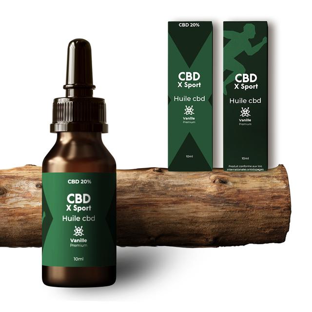 Huile CBD Broad Spectrum 20% saveur Vanille  Pour les sportifs