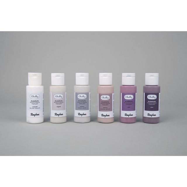 Kit peinture-craie Chalky - 6 couleurs roses - 60 ml