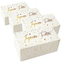 4 boîtes en carton pour bûche de Noël 35 x 13 cm