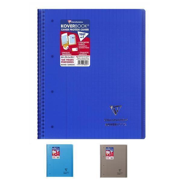 Cahier Koverbook 22,5x29,7cm Coloris aléatoire