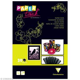 Papier noir pour activités manuelles - 20 feuilles A4 - 120 gr