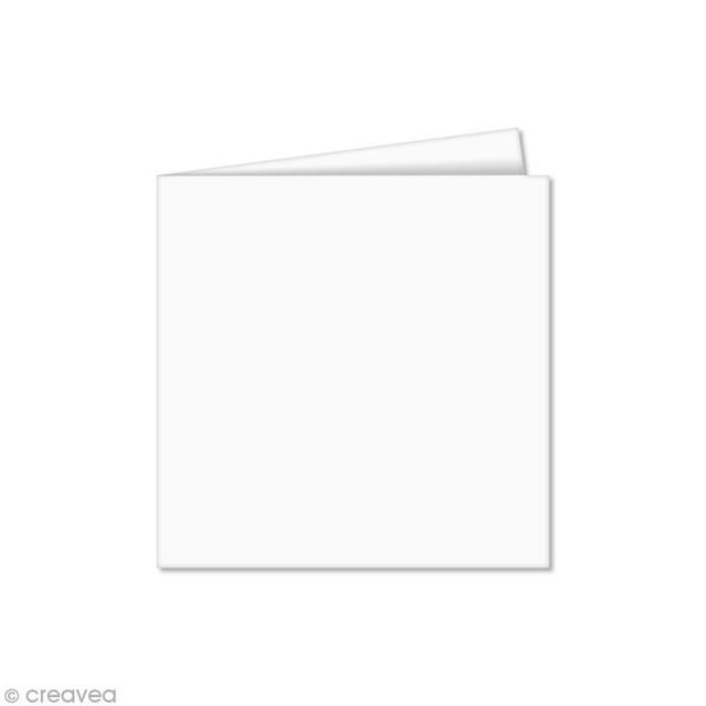 Papier Pollen carte double 110 x 110 mm - Blanc - 25 pcs