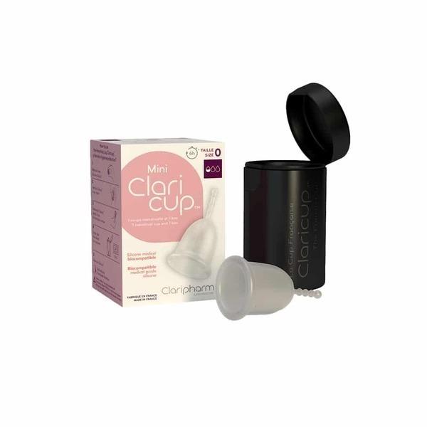 Coupe menstruelle T0 Claricup Colorless et Box de Désinfection