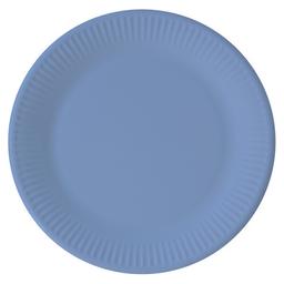 8 Assiettes Bleu - Compostable