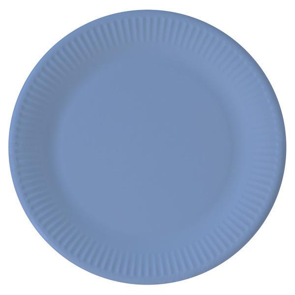 8 Assiettes Bleu - Compostable