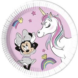 8 Assiettes Minnie Licorne - Compostable