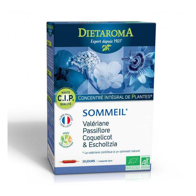 CIP Sommeil bio - Passiflore, Valériane, Coquelicot 20 ampoules