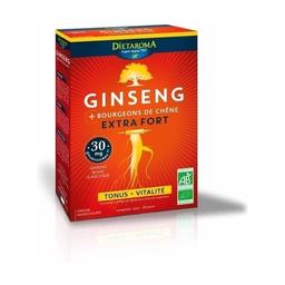 Vitalité Ginseng extra fort 20 ampoules de 10 Dietaroma Bio