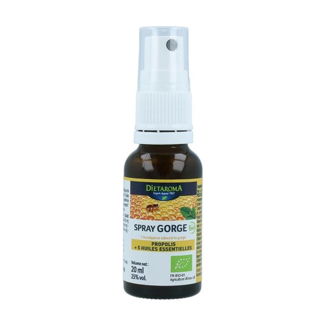 Spray gorge propolis + huiles essentielles 20 ml Dietaroma BIO