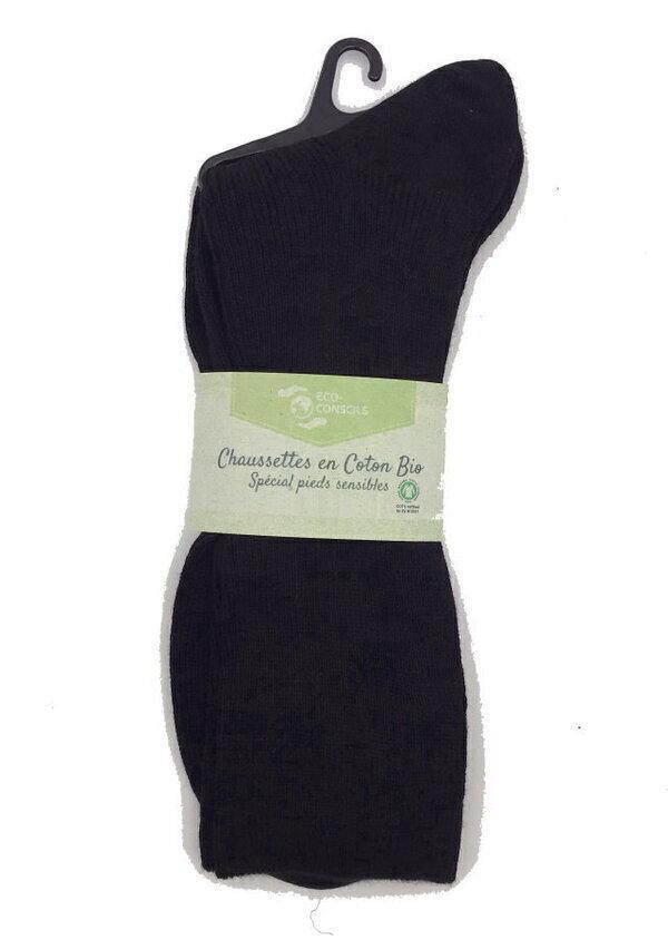 Chaussettes bio - 43/44 - noir