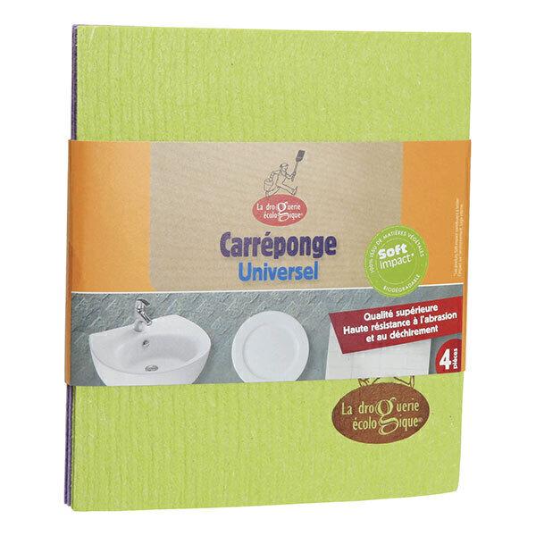 4 carrés éponges en cellulose