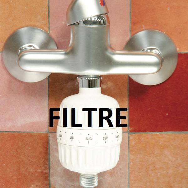 Filtre de douche boule chlore