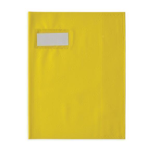 Protège-cahier Styl'SMS 17x22 cm avec Porte-étiquette Jaune x 25