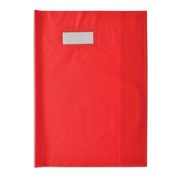 Protège-cahier Styl'SMS A4 pvc 120 avec Porte-étiquette Rouge