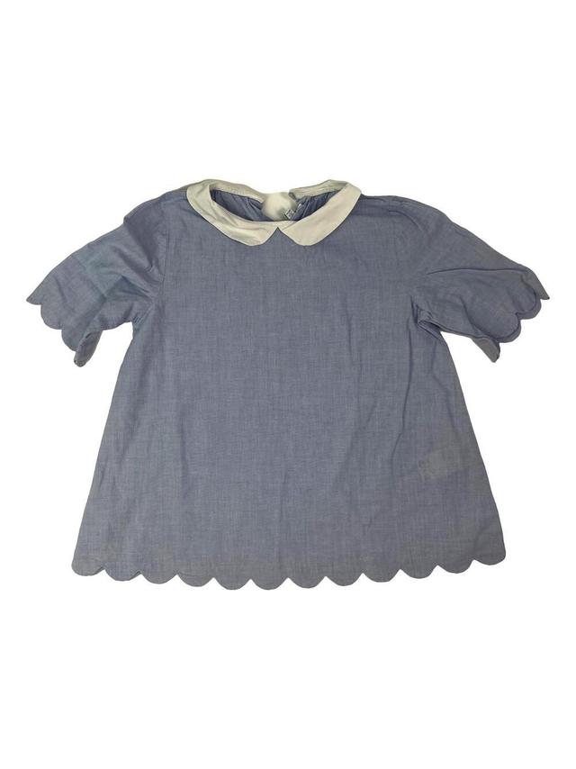 JACADI 10 ans Blouse bleu col claudine (défaut)