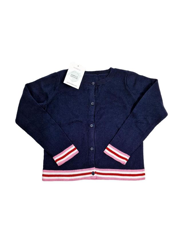 JACADI 5/6 ans gilet marine et rose rouge