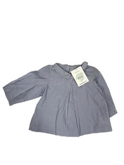 JACADI 12 mois Blouse rayures fines petit col garçon