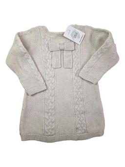 JACADI 2 ans robe laine écru et lurex