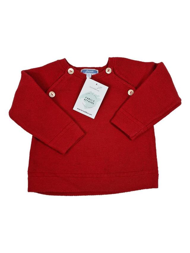 JACADI pull rouge 12m cachemire