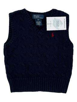 RALPH LAUREN 12 mois pull marine torsadé