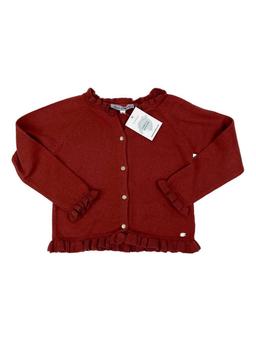 TARTINE ET CHOCOLAT 5 ans Gilet rouge terracota (défaut)