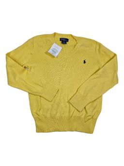 RALPH LAUREN 8 ans pull jaune defaut