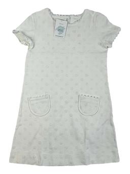 PETIT BATEAU 10 ans robe blanche flocage