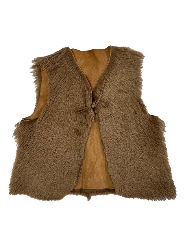 BONPOINT 4 ans gilet marron en peau