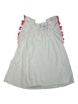 CREWCUTS 7 ans robe blanche pompons couleurs