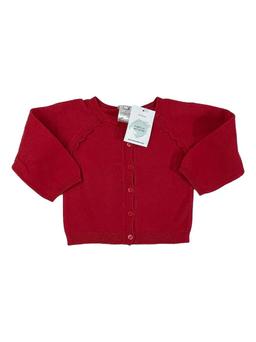 JACADI 2 ans Gilet rouge  avec des festons