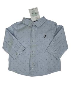 JACADI 6 mois chemise bleu rayures