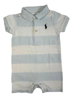 RALPH LAUREN 6 mois combinaison bleue et blanche