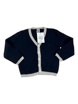 PETIT BATEAU 4 ans gilet bleu marine laine