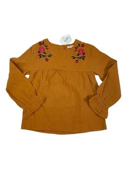 HUNDRED PIECES 10 ans blouse ocre et broderies