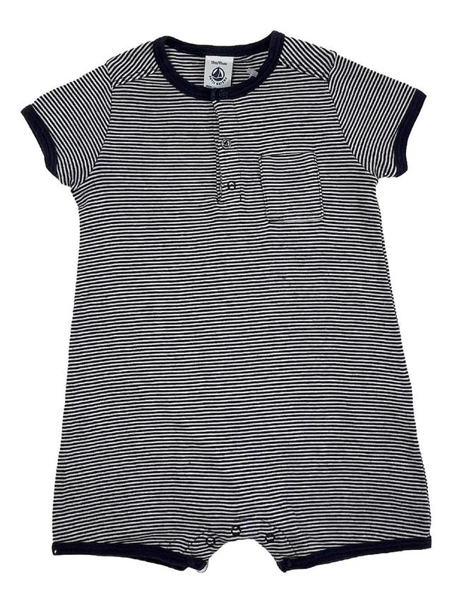 PETIT BATEAU 18 mois barboteuse rayures bleues