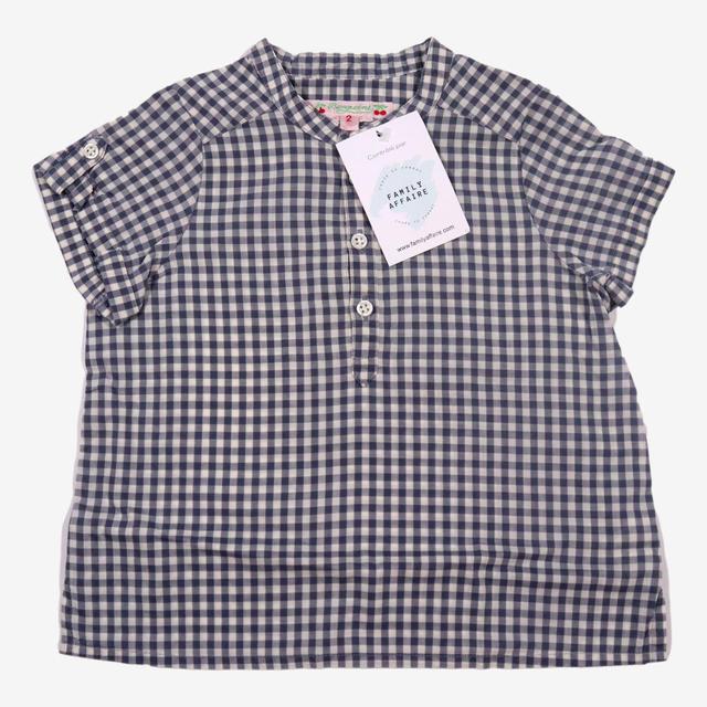 BONPOINT 2 ans Blouse Vichy grise