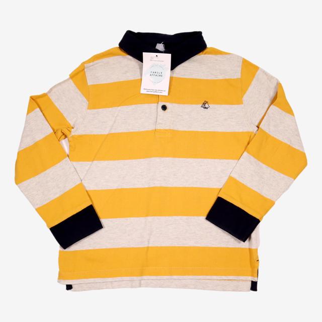 PETIT BATEAU 5 ans Polo rayures jaunes