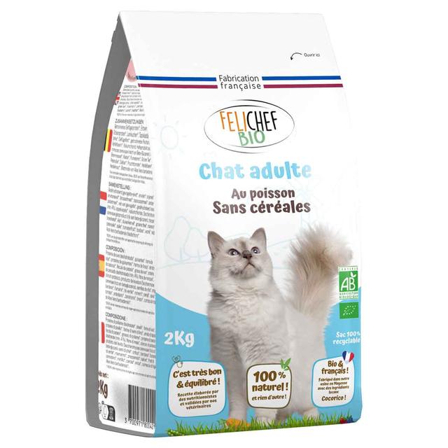 Croquettes pour chat adulte Poisson 2kg