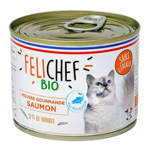 Mousse sans céréales chat Saumon 200g